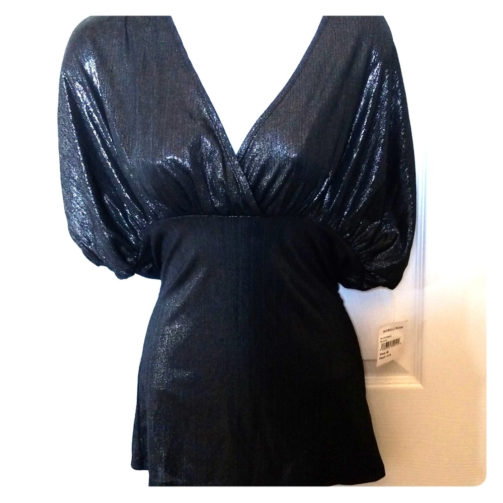 Black and gunmetal top from Flounce Nordstrom's